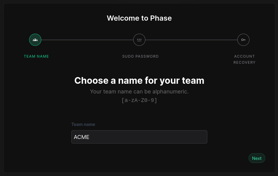 create organisation